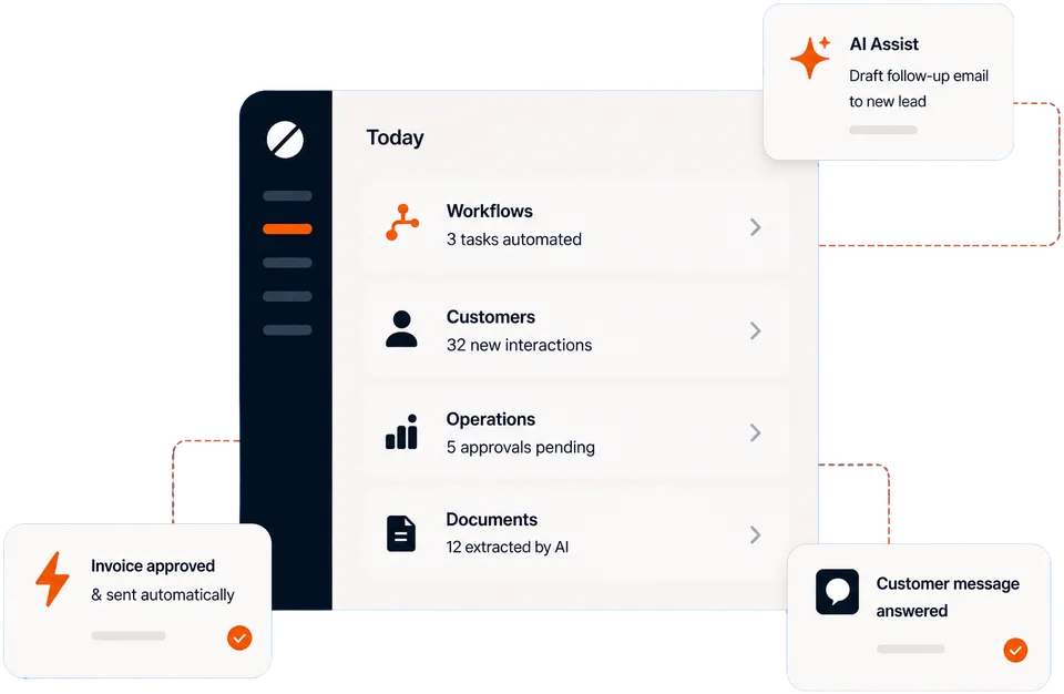 Modern business software interface illustration